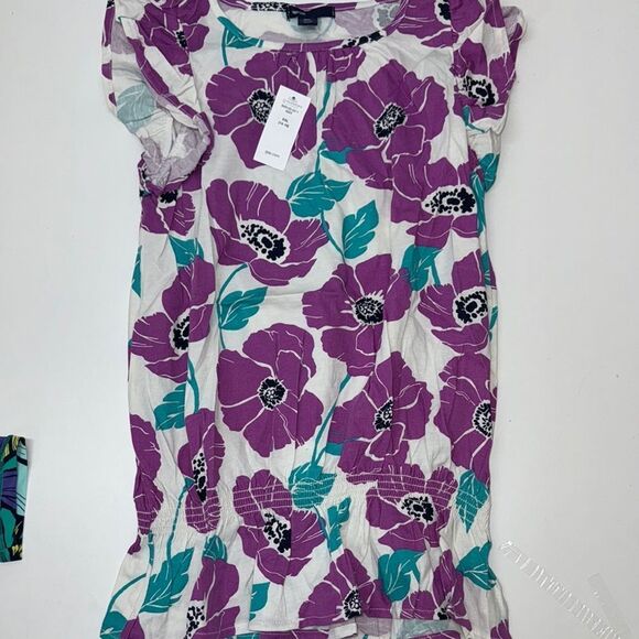 🔥GAP Kids Purple Floral Blouse Sz XXL 14-16 New with tag - Picture 2 of 4